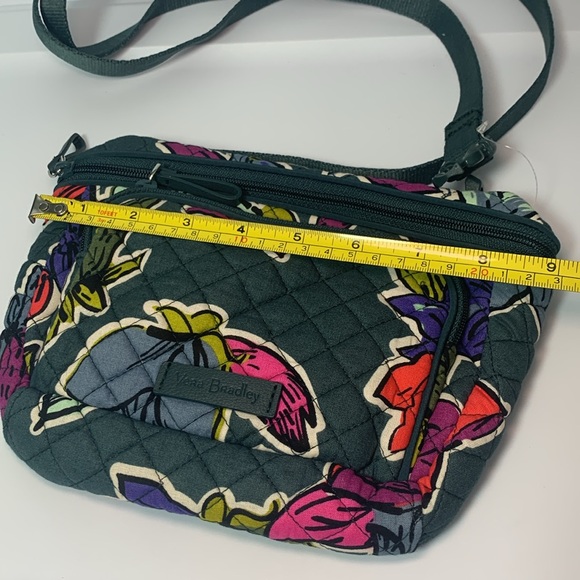 Vera Bradley Belt Bag Fanny Crossbody Purse Falling Flowers Green - Picture 10 of 11